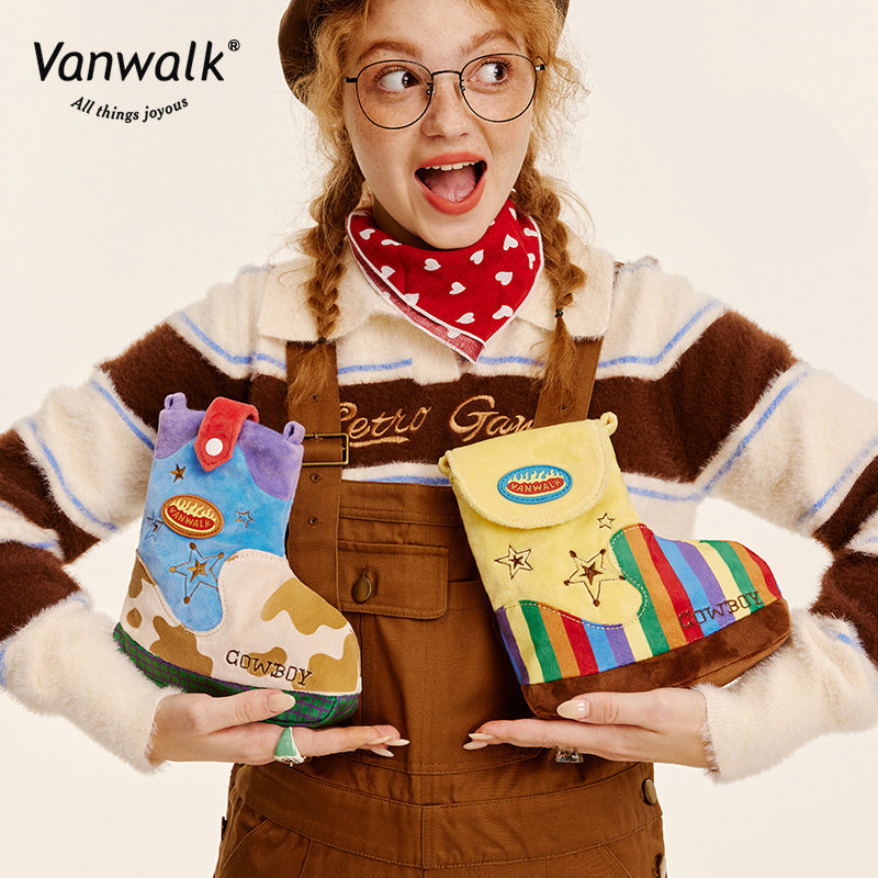 Vanwalk Cute Design Denim Crossbody Bag K412