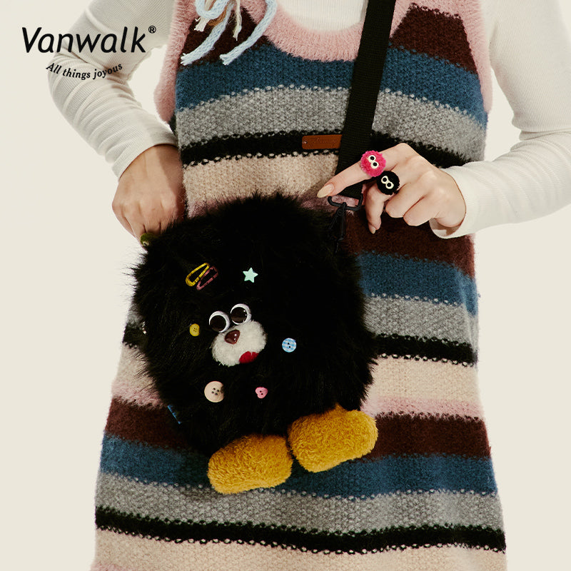 Vanwalk Fashion Mao Monster Crossbody Bag V2717