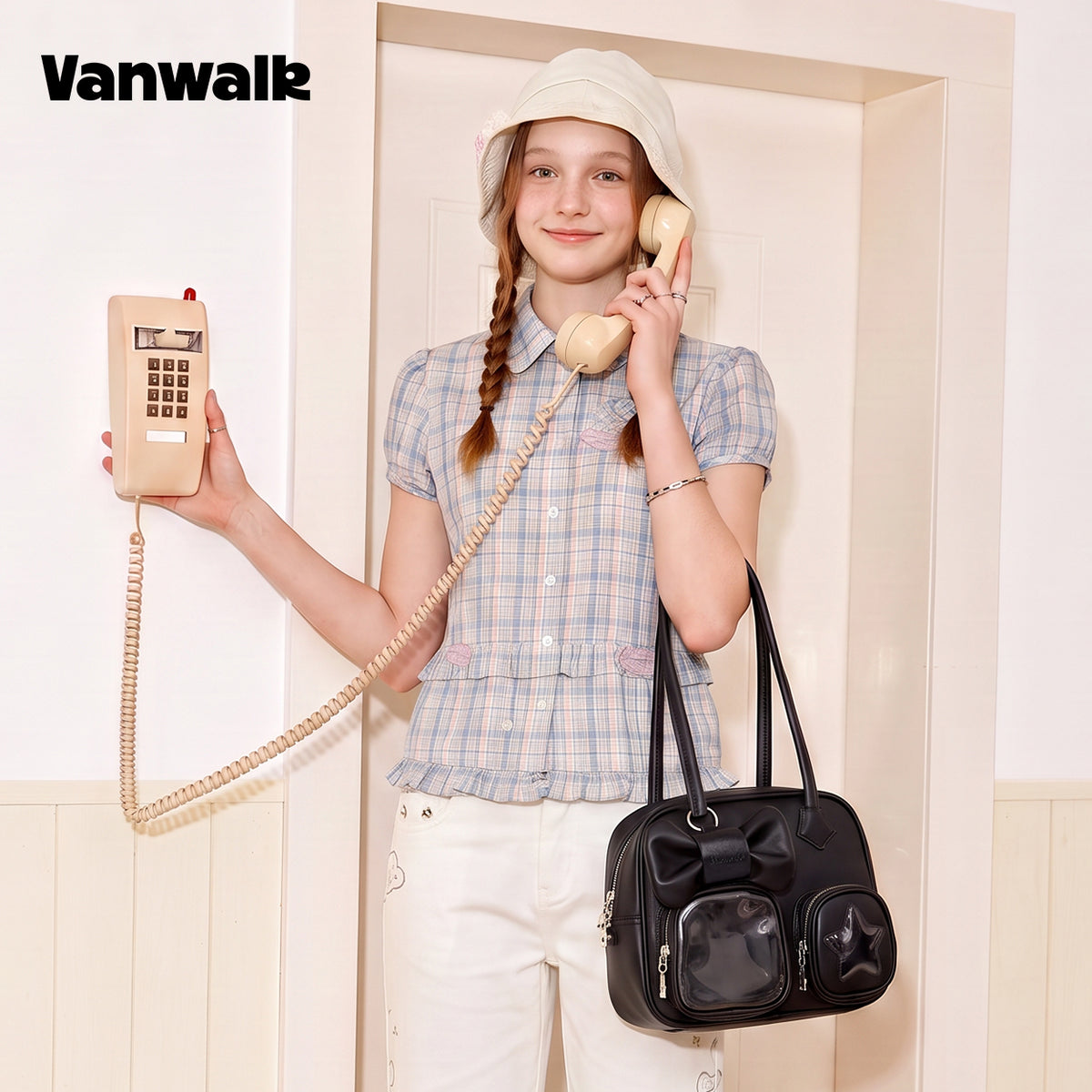 VANWALK Multi-Pockets COCOA PIE Series Original Shoulder Bags V3086