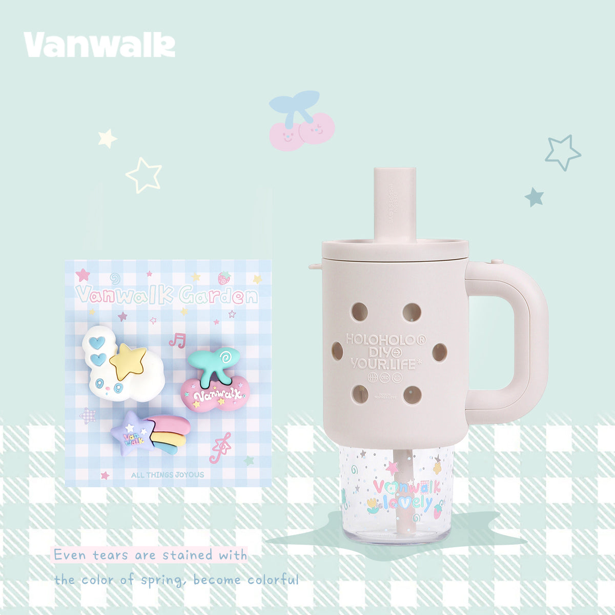 Vanwalk Cocoapie Series Cute 800ml Water Bottle k714