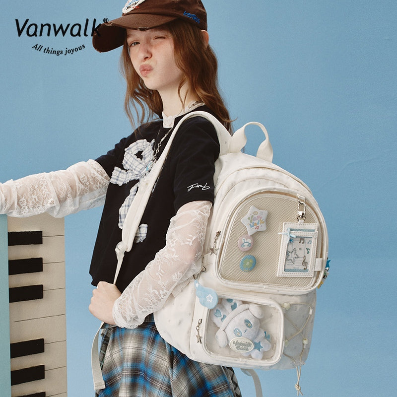 Vanwalk Multiple Pockets Happy Band backpack V2908