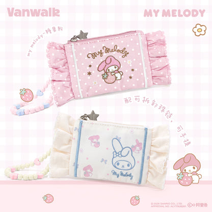 VANWALK Sanrio Series My Melody Ruffle Zipper Pouch Coin Purse VS106