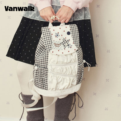VANWALK Star Detail Cute  Student Backpack V2997