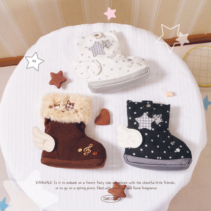 Vanwalk Cocoapie Series Cute Boot-Shaped Plush Crossbody Bag VS122