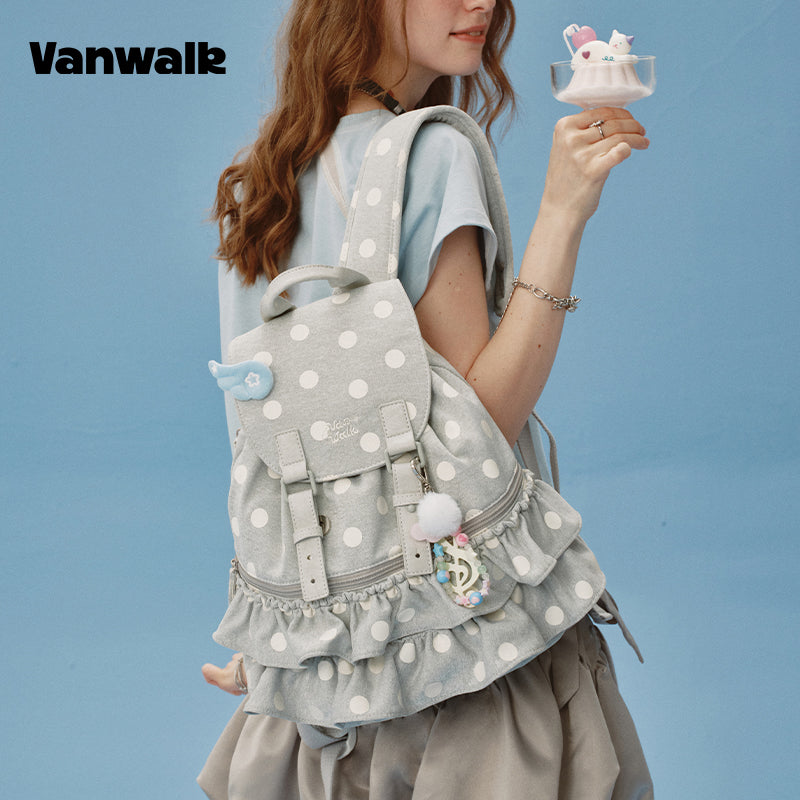 VANWALK Cute Design Lovely Note Student Backpack v2904