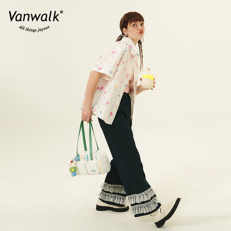 Vanwalk  Water-Resistant Summer Afternoon Tea  Shoulder Bag V2629