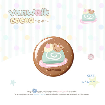 Vanwalk Cocoapie Series Cute Plush Charm & Badge K730