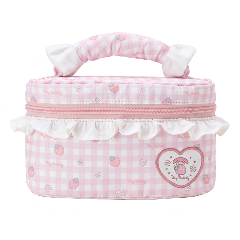 Vanwalk Sanrio Series Cute Gingham Cosmetic Pouch Bow Makeup Bag VS109