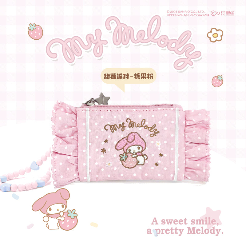 VANWALK Sanrio Series My Melody Ruffle Zipper Pouch Coin Purse VS106