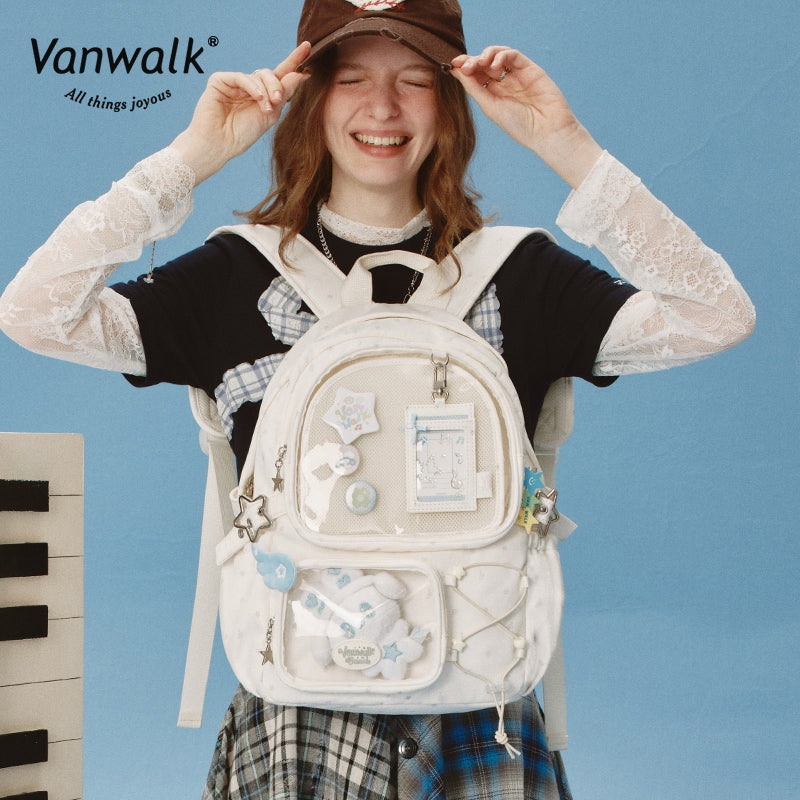 Vanwalk  Multiple Pockets Happy Band backpack V2908