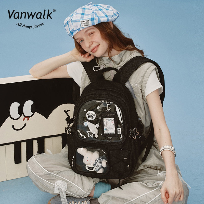 Vanwalk  Multiple Pockets Happy Band backpack V2908